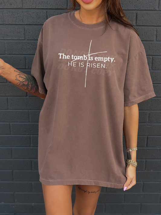 White The Tomb is Empty, He is Risen