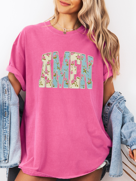 FAUX Pearl Floral Amen