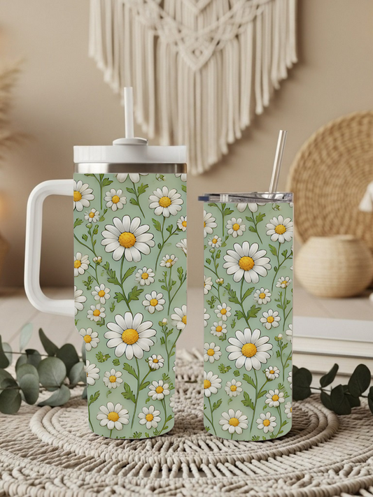 Green Daisy Tumbler