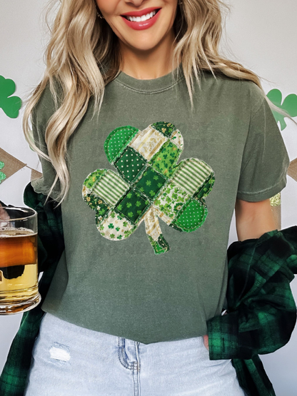 FAUX Patchwork Shamrock