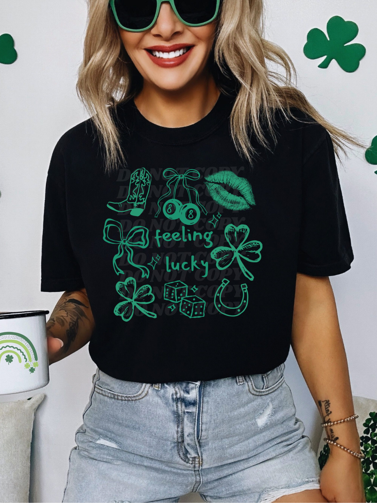 Green Feeling Lucky Doodles