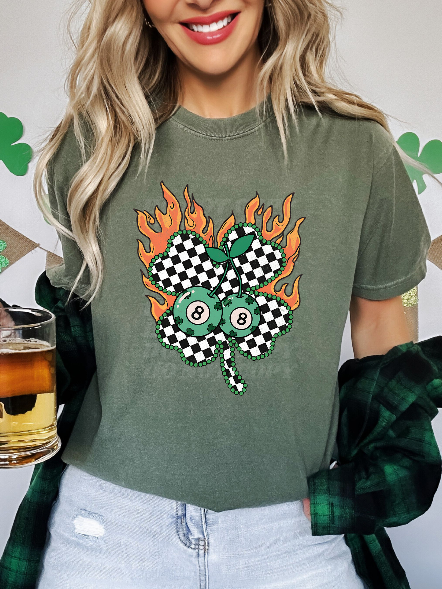 Retro Checkered Shamrock