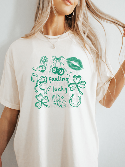 Green Feeling Lucky Doodles