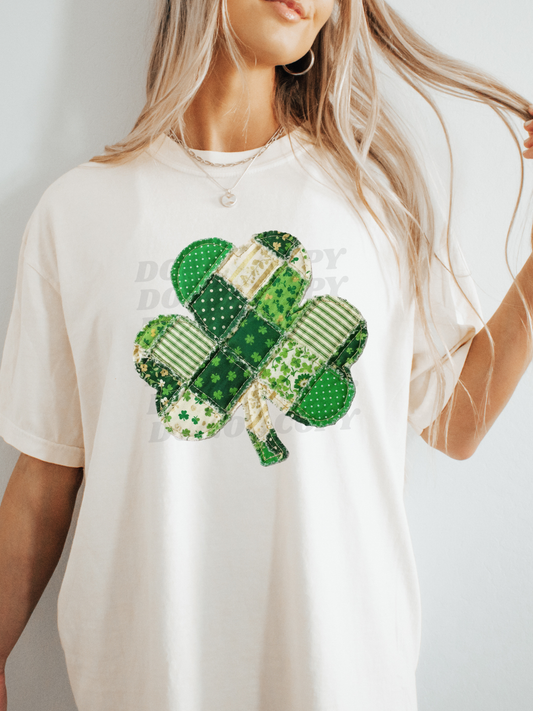 FAUX Patchwork Shamrock