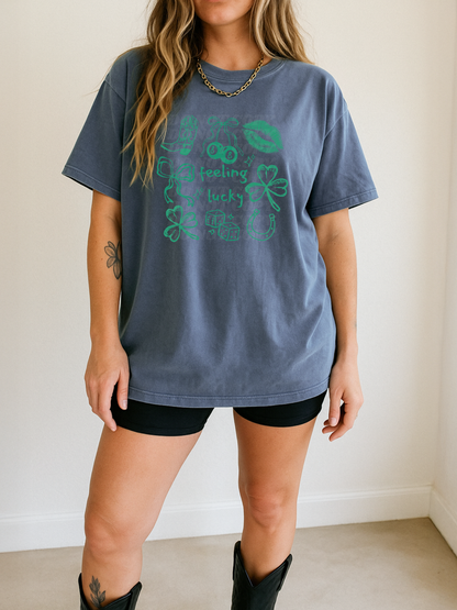 Green Feeling Lucky Doodles