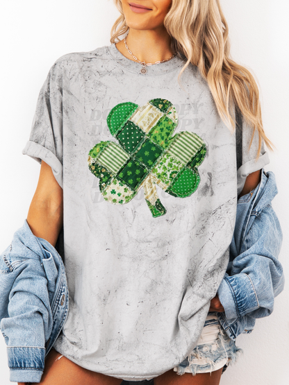 FAUX Patchwork Shamrock