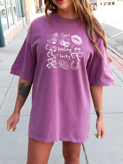 White Feeling Lucky Doodles