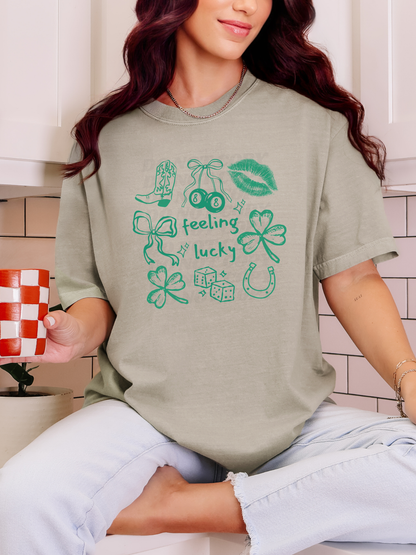 Green Feeling Lucky Doodles