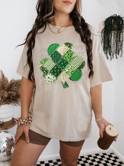 FAUX Patchwork Shamrock