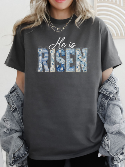 Denim He is Risen