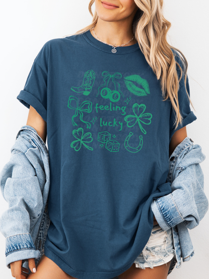 Green Feeling Lucky Doodles