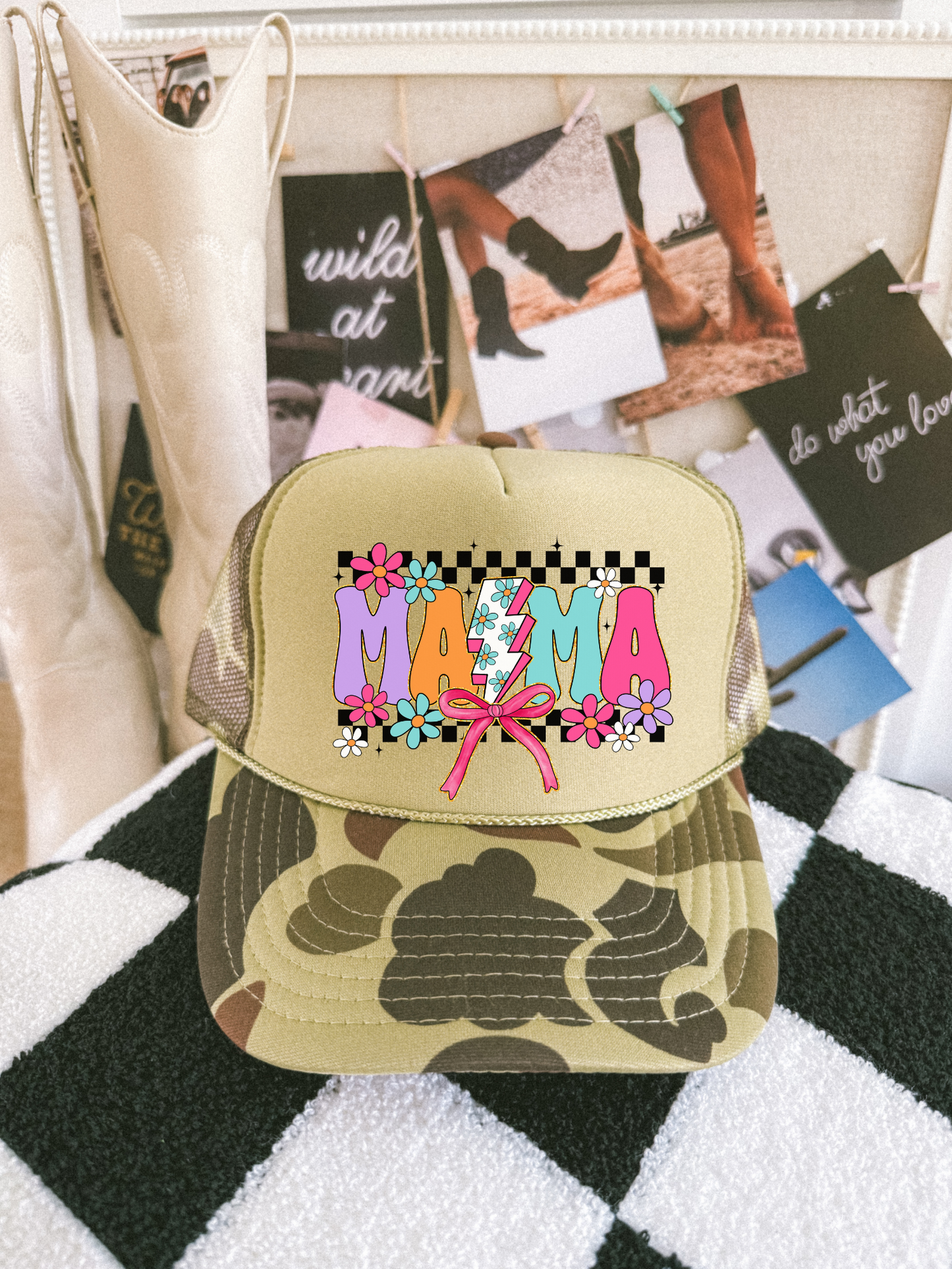 Retro Mama Trucker Hat