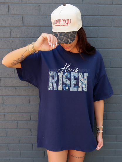 Denim He is Risen