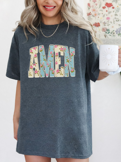 FAUX Pearl Floral Amen