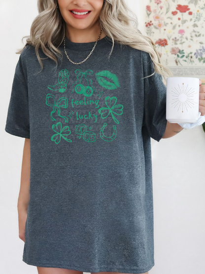 Green Feeling Lucky Doodles