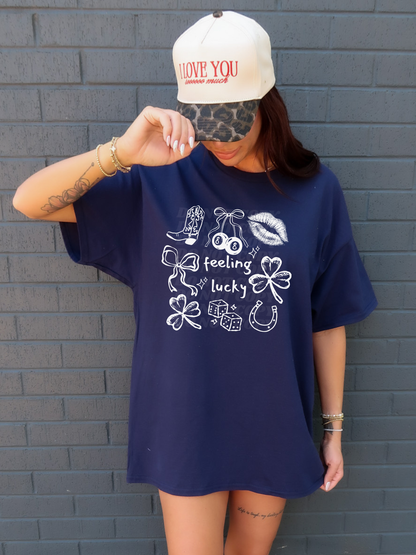 White Feeling Lucky Doodles