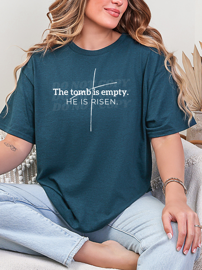 White The Tomb is Empty, He is Risen