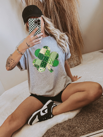 FAUX Patchwork Shamrock