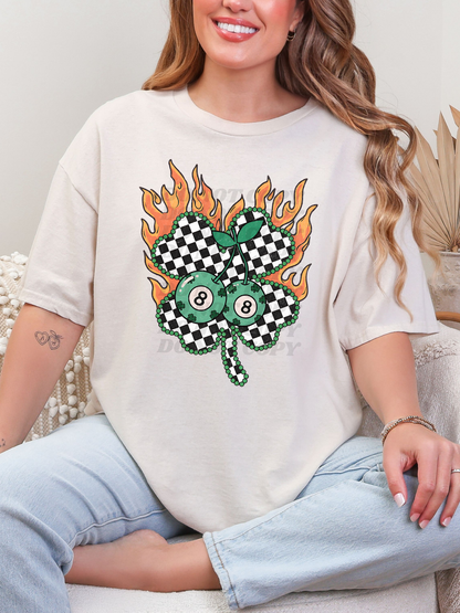 Retro Checkered Shamrock
