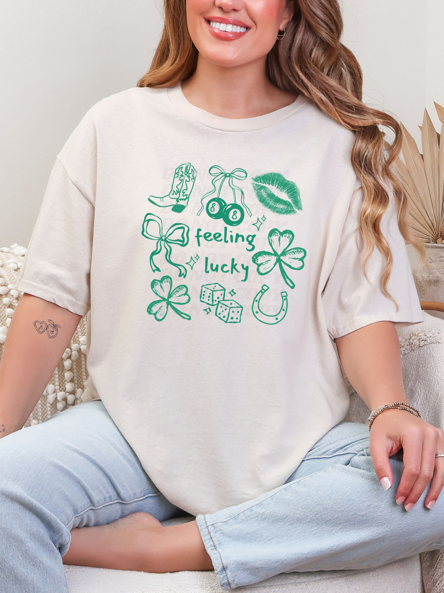 Green Feeling Lucky Doodles