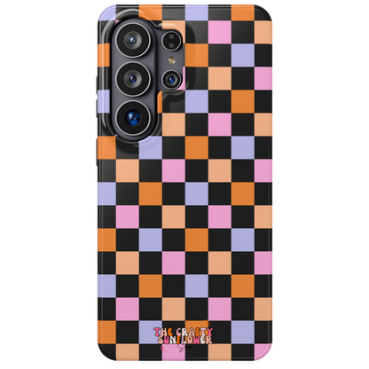 Candy Corn Checkered MagSafe Phone Case