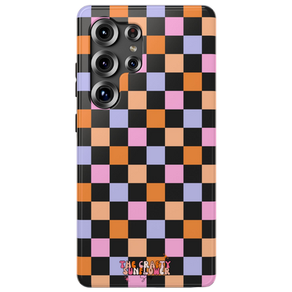 Candy Corn Checkered MagSafe Phone Case