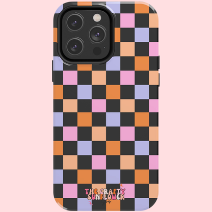 Candy Corn Checkered MagSafe Phone Case